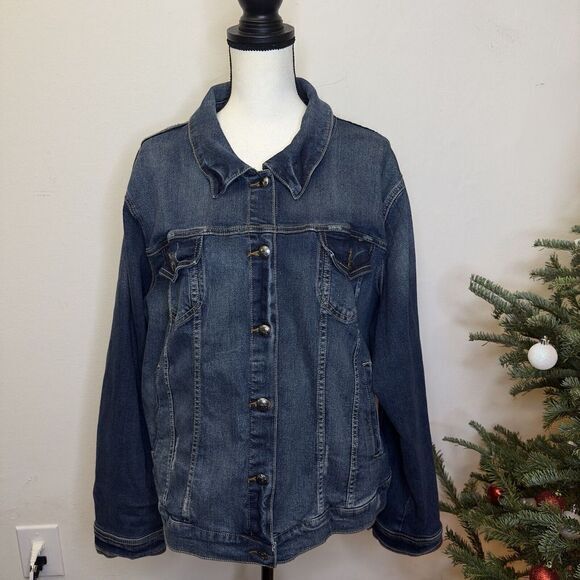 Torrid Blue Jean Denim Jacket Blue Size 3 - Picture 2 of 12
